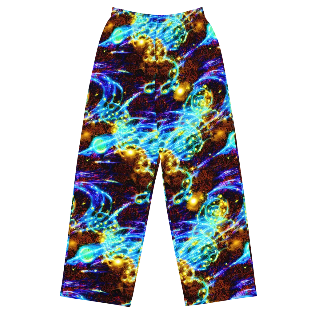 Neon Füssli on Wide-Leg Pants — Front