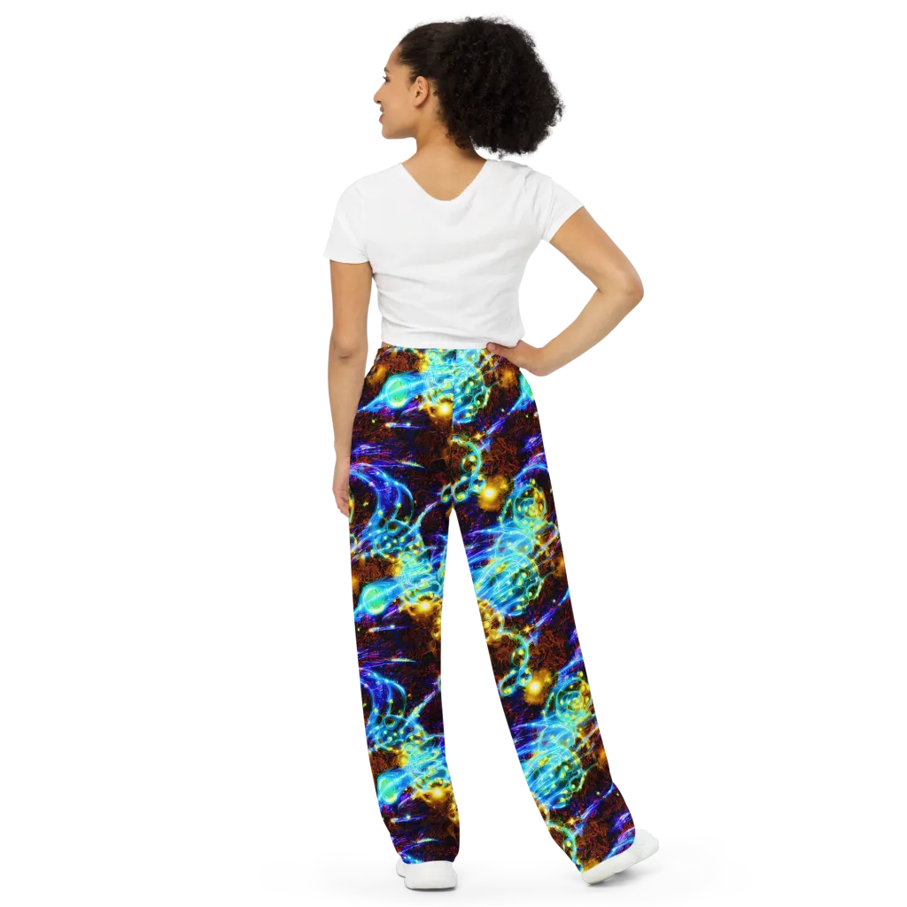 Neon Füssli on Wide-Leg Pants — Back