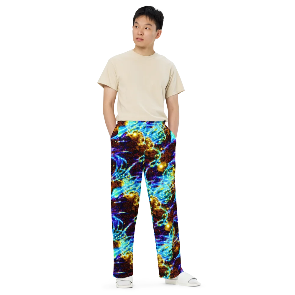 Neon Füssli on Wide-Leg Pants — Front