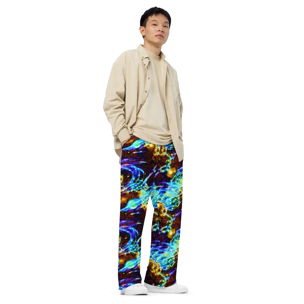 Neon Füssli on Wide-Leg Pants — Right Front