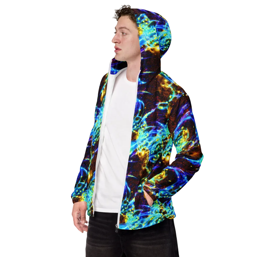 Neon Füssli on Men's Windbreaker — Left Front