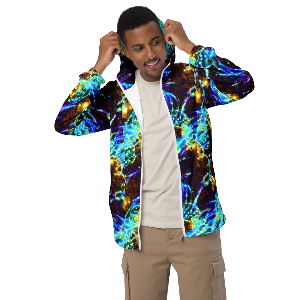 Neon Füssli on Men's Windbreaker — Front