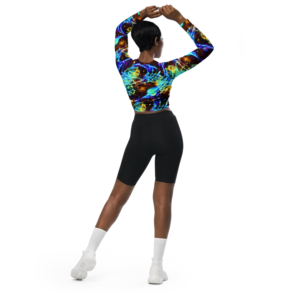 Neon Füssli on Long Sleeve Crop Top — Back