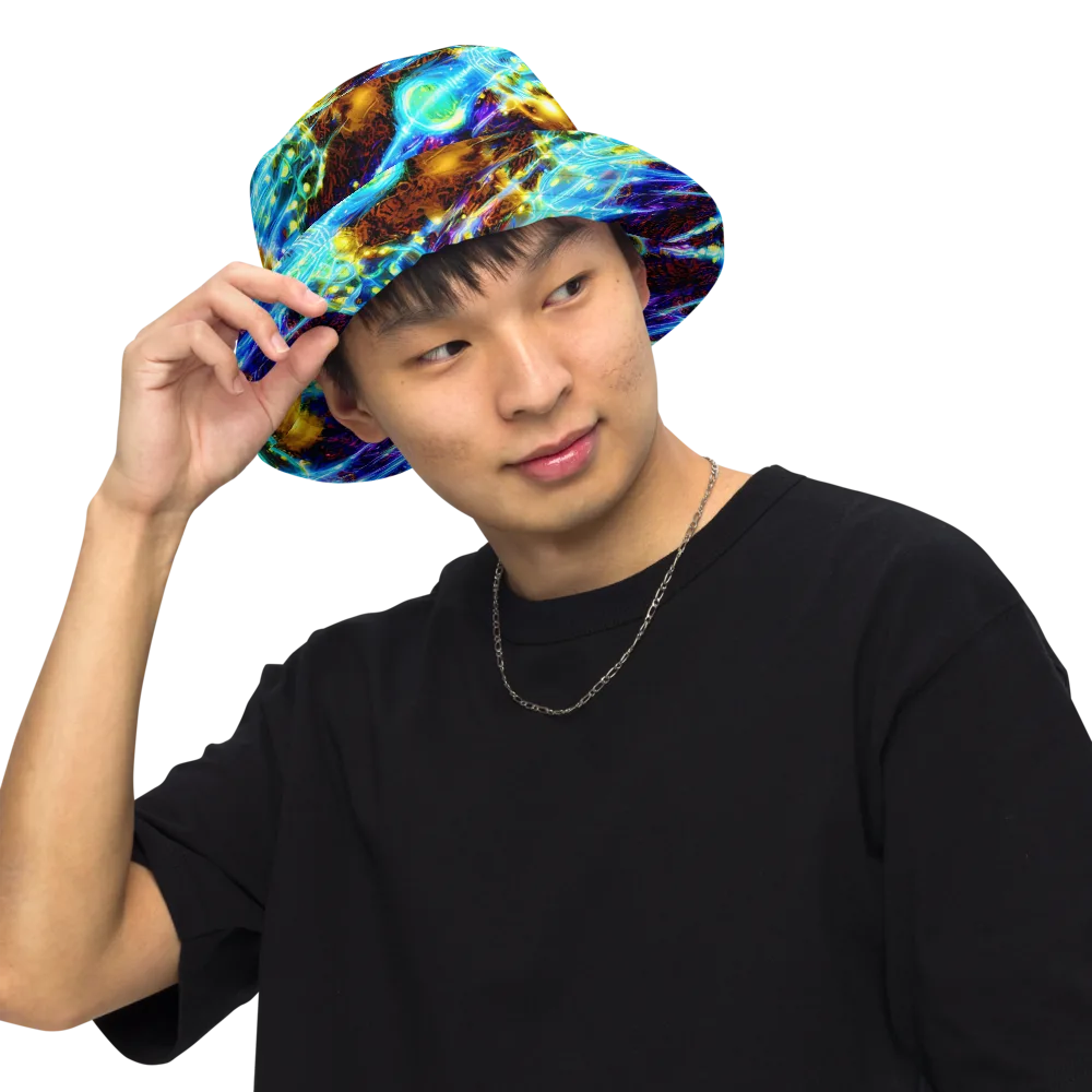 Neon Füssli on Reversible Bucket Hat — Front Inside