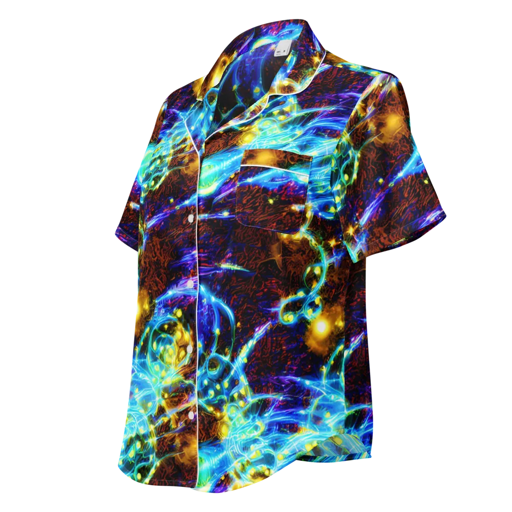 Neon Füssli on Women's Short Sleeve Pajama Top — Left Front
