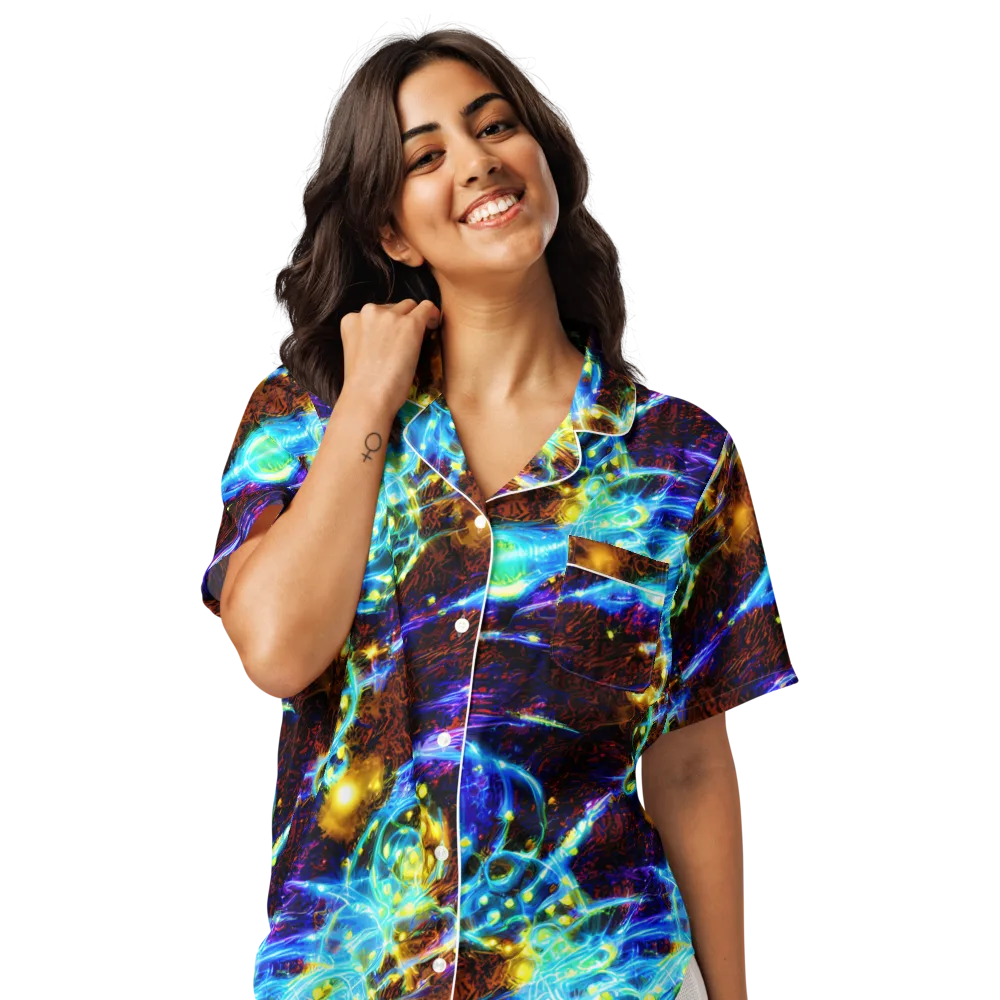 Neon Füssli on Women's Short Sleeve Pajama Top — Front
