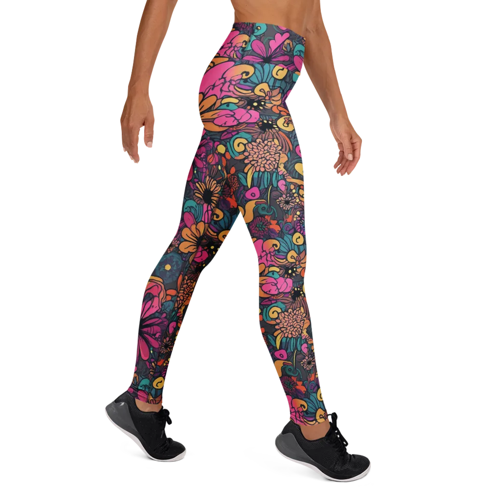 Chromatic Meadow on Yoga Leggings — Right