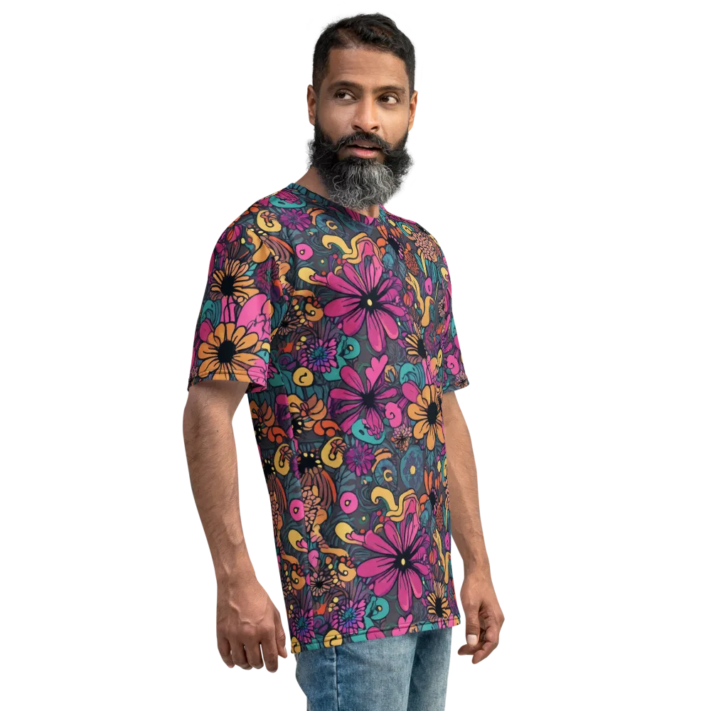 Chromatic Meadow on Men's Crew Neck T-Shirt — Right