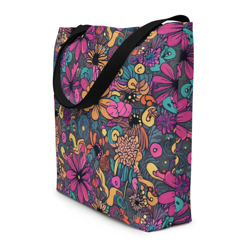 Chromatic Meadow on Large Tote Bag W/ Pocket — Front