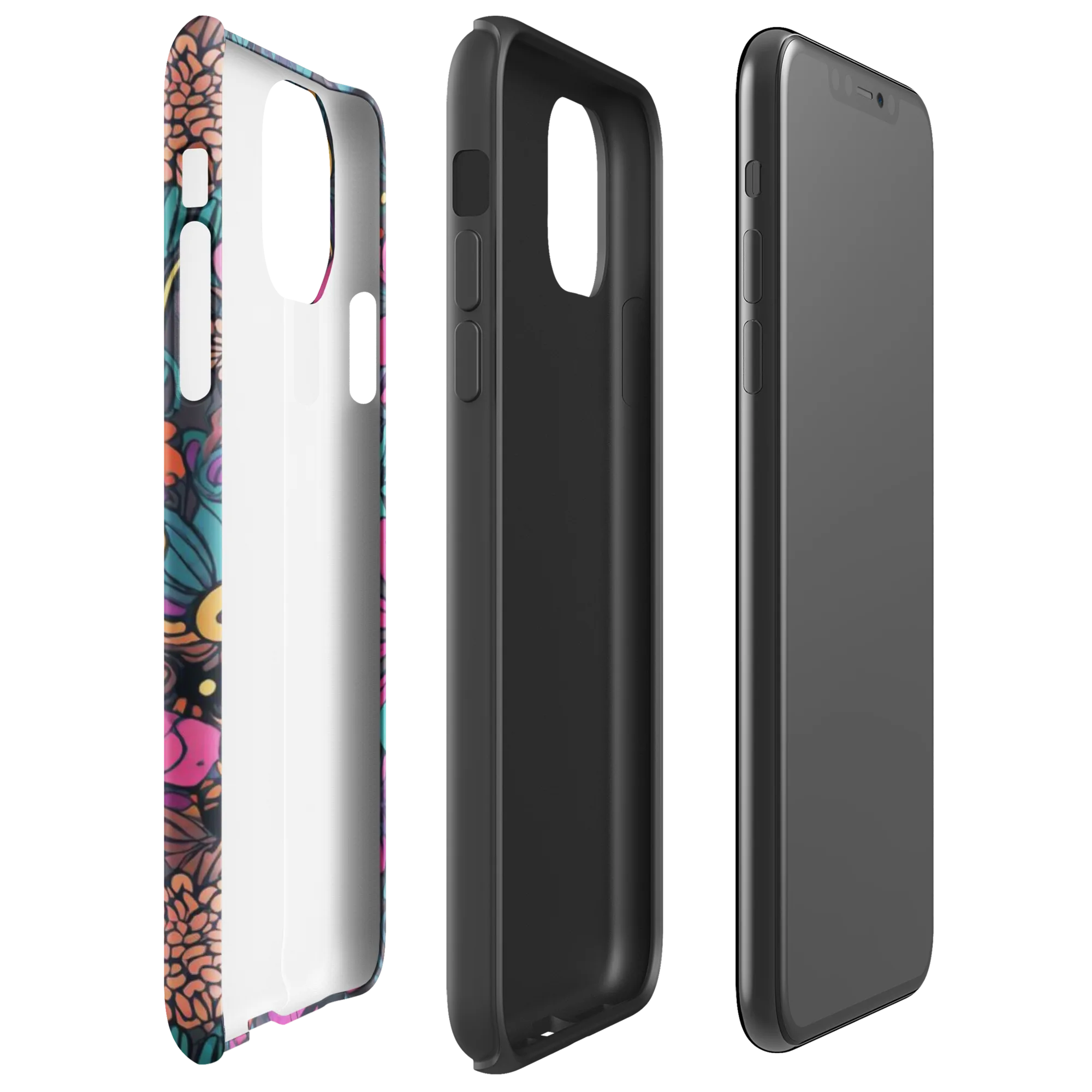 Chromatic Meadow on Tough Case for iPhone® — Right