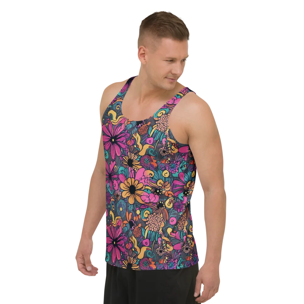 Chromatic Meadow on Men's Tank Top — Left Front