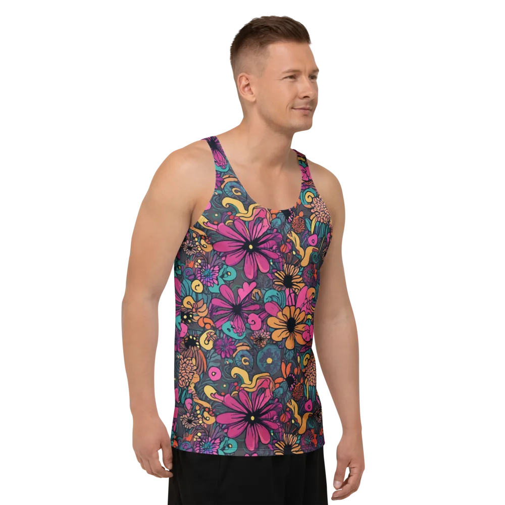 Chromatic Meadow on Men's Tank Top — Right Front