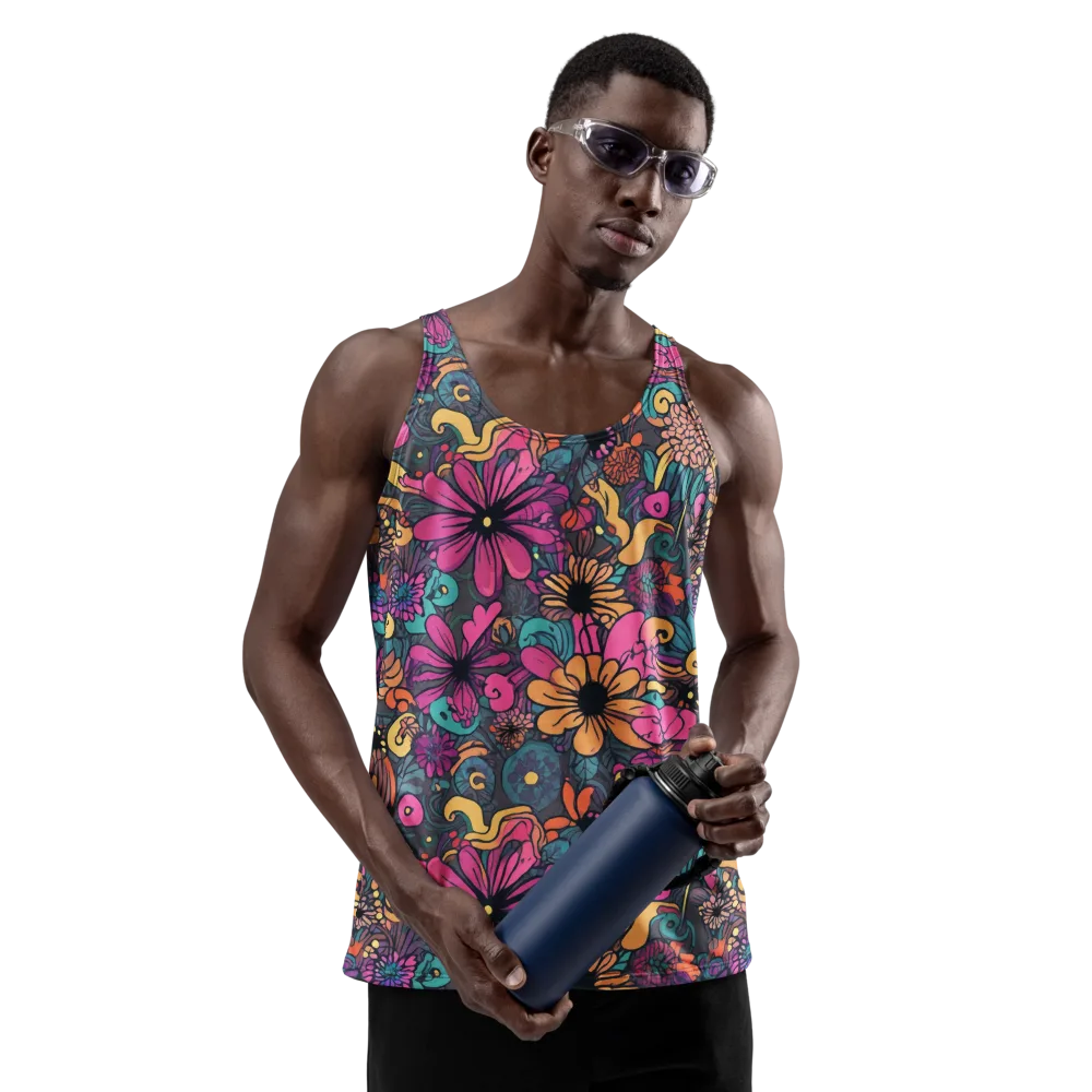 Chromatic Meadow on Men's Tank Top — Front
