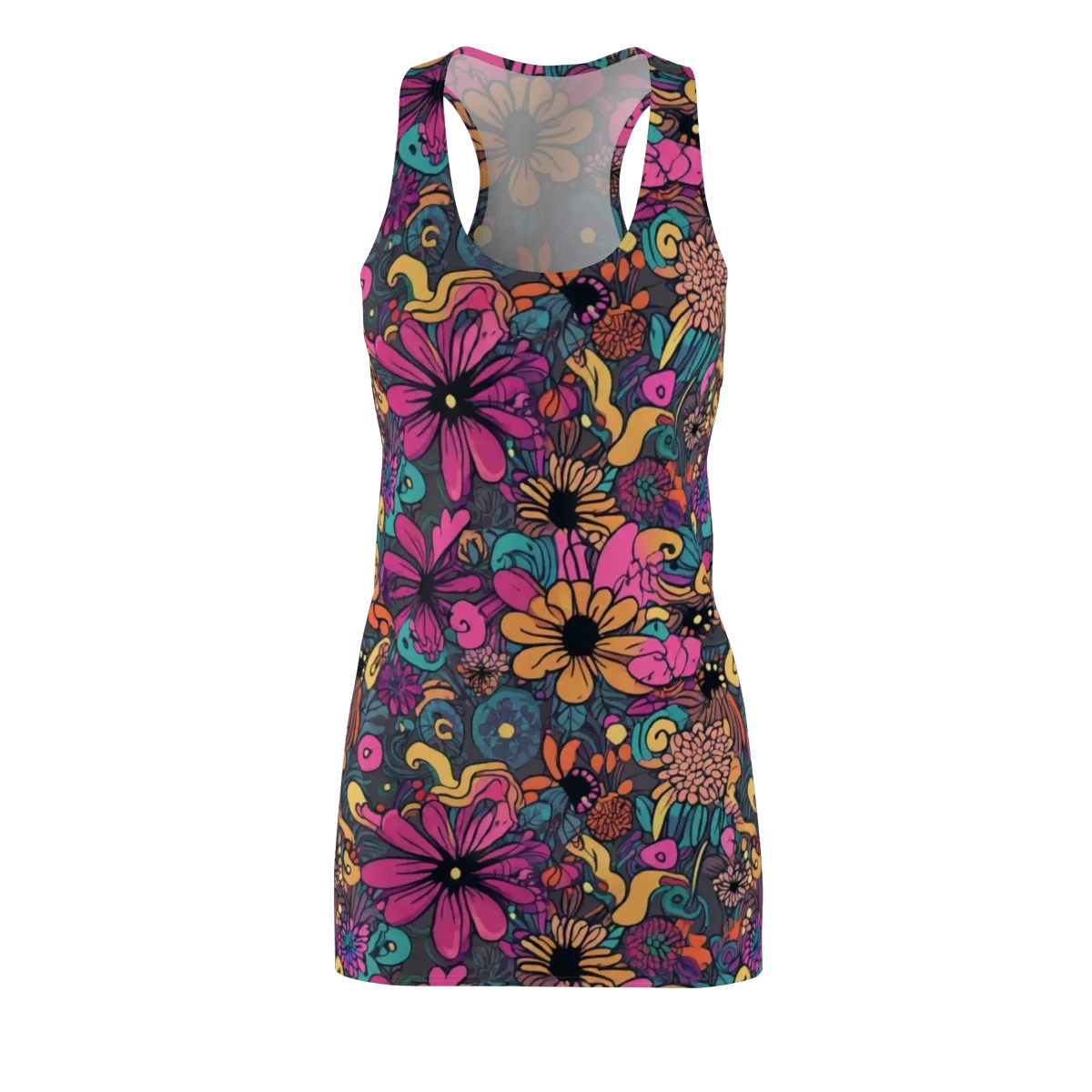 Chromatic Meadow on Racerback Dress — Front