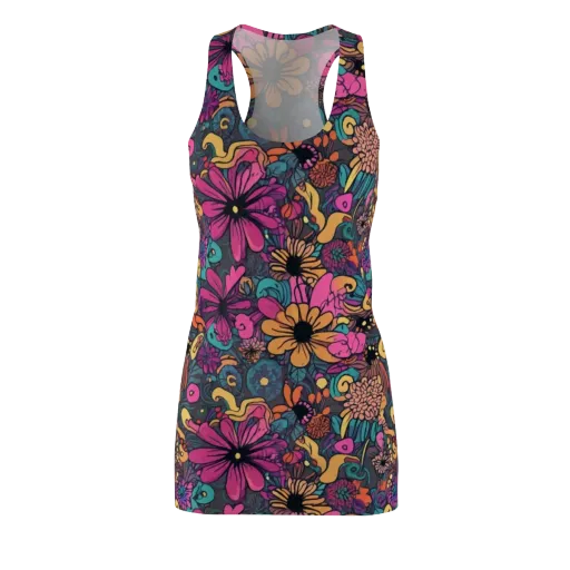 Chromatic Meadow on a Racerback Dress