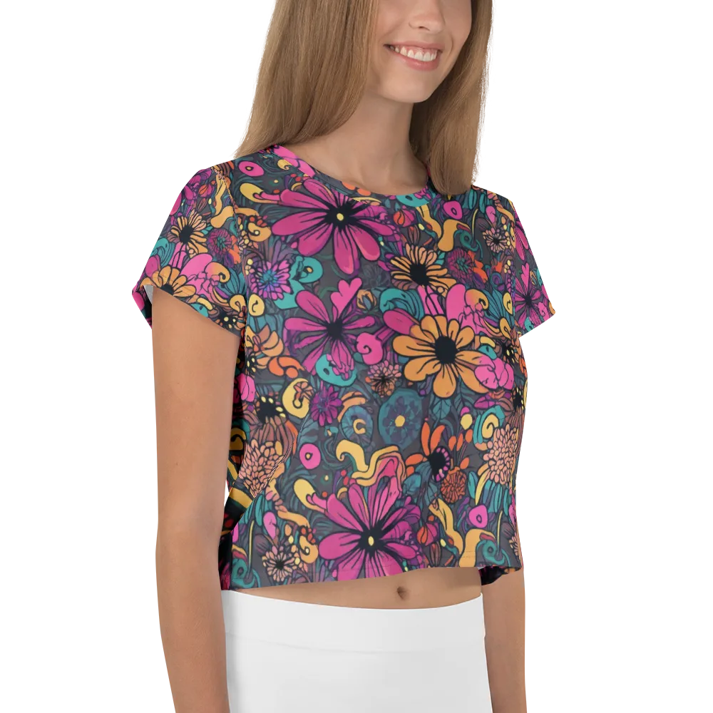 Chromatic Meadow on Crop Tee — Right