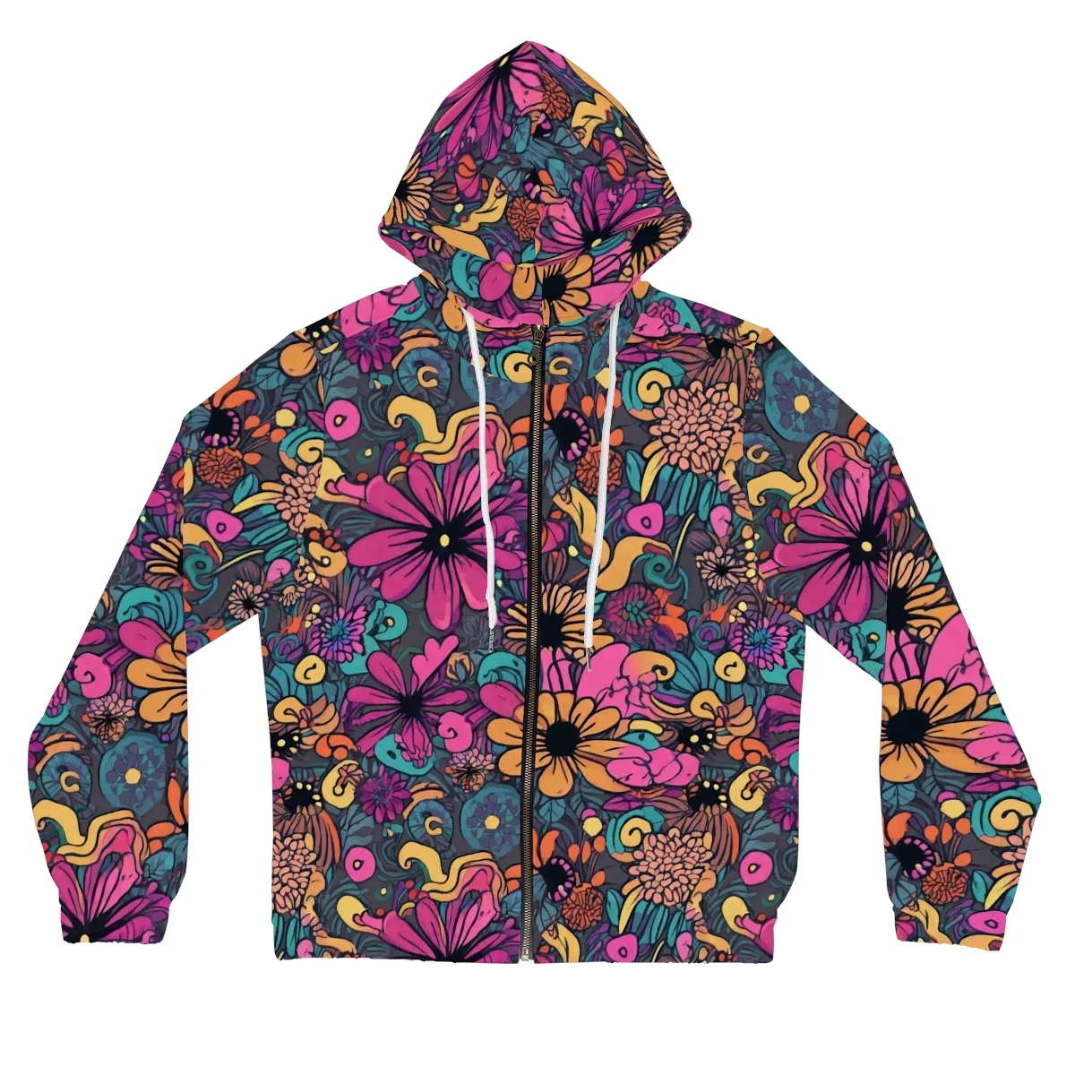 Chromatic Meadow on Women's Full-Zip Hoodie — Front