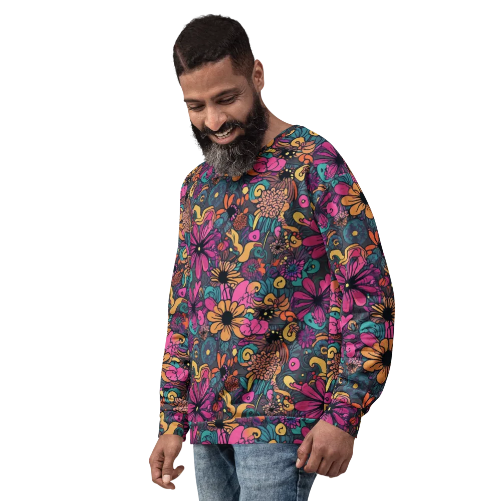 Chromatic Meadow on Sweatshirt — Left Front