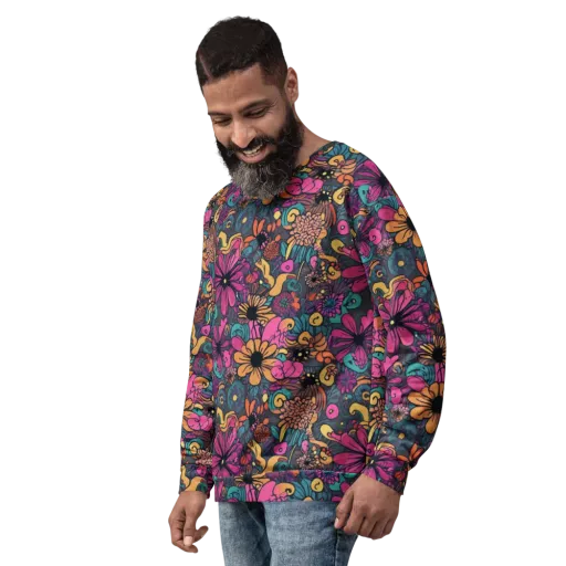 Chromatic Meadow on a Sweatshirt