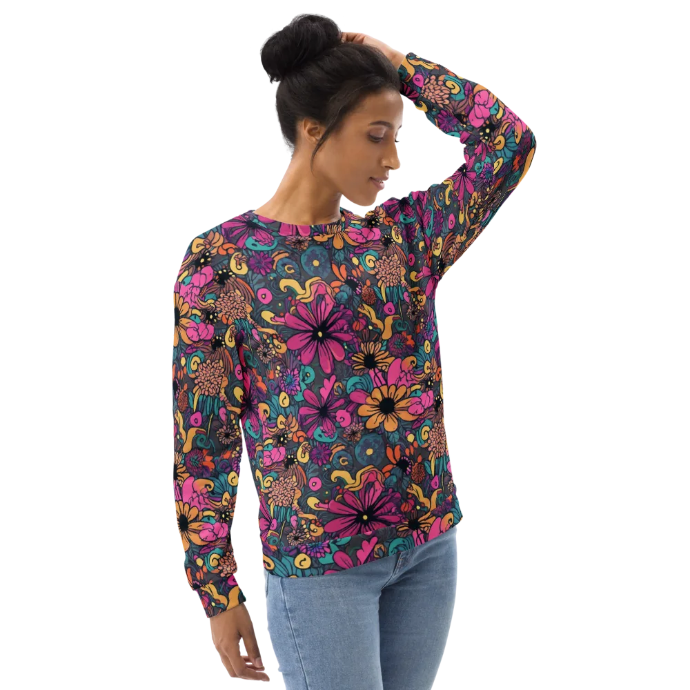 Chromatic Meadow on Sweatshirt — Right Front