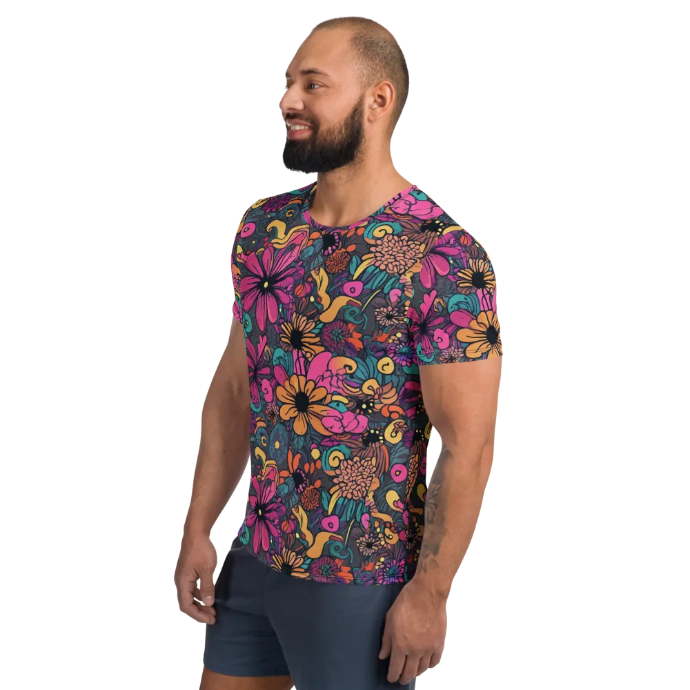 Chromatic Meadow on Men's Athletic T-Shirt — Left