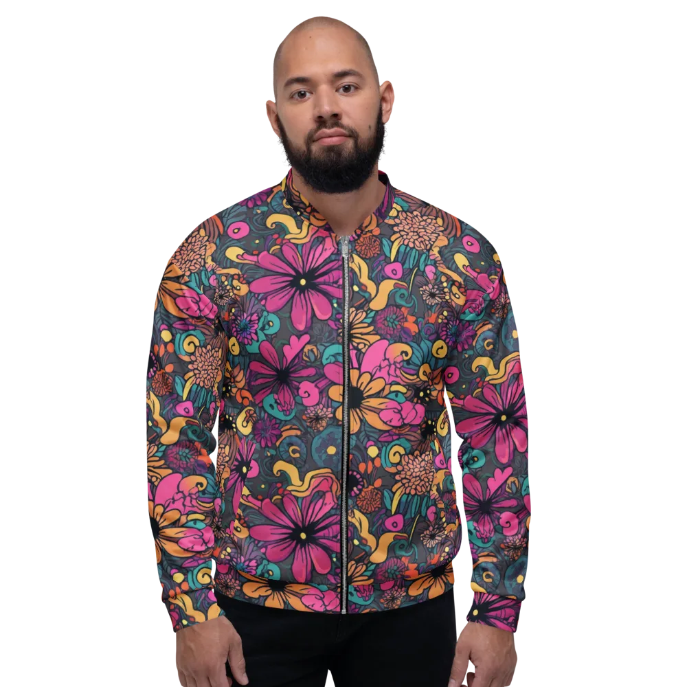 Chromatic Meadow on Bomber Jacket — Front
