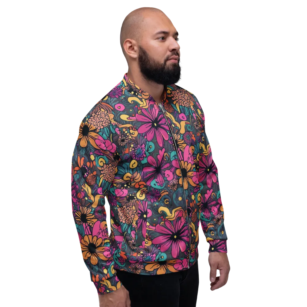 Chromatic Meadow on Bomber Jacket — Right