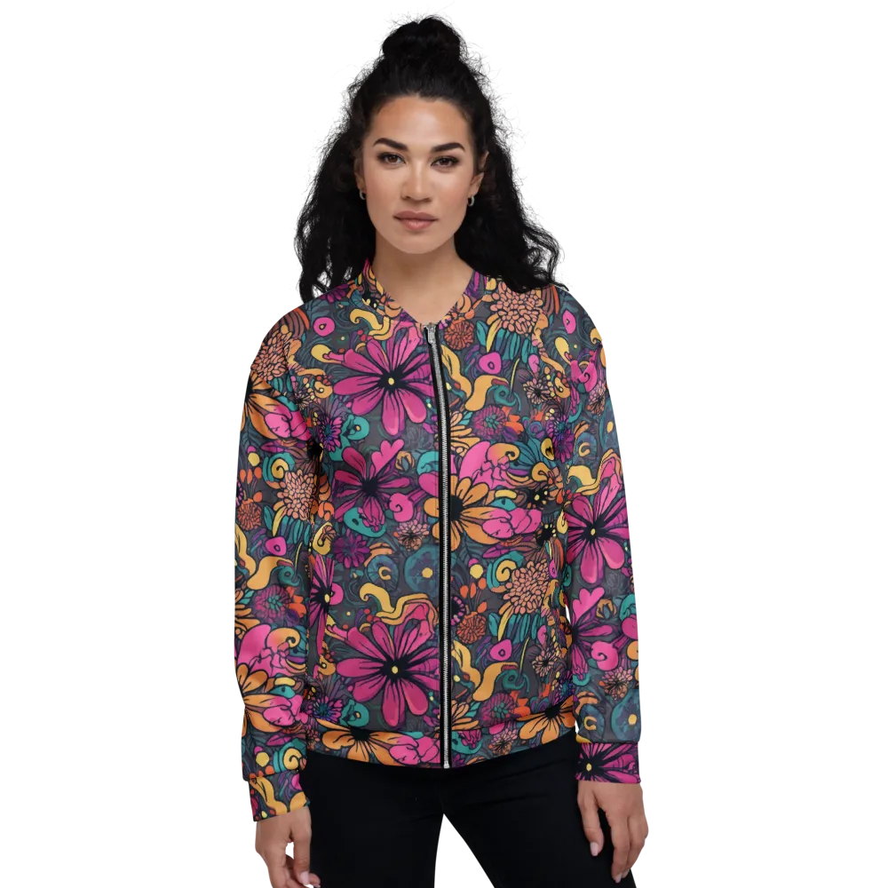 Chromatic Meadow on Bomber Jacket — Front