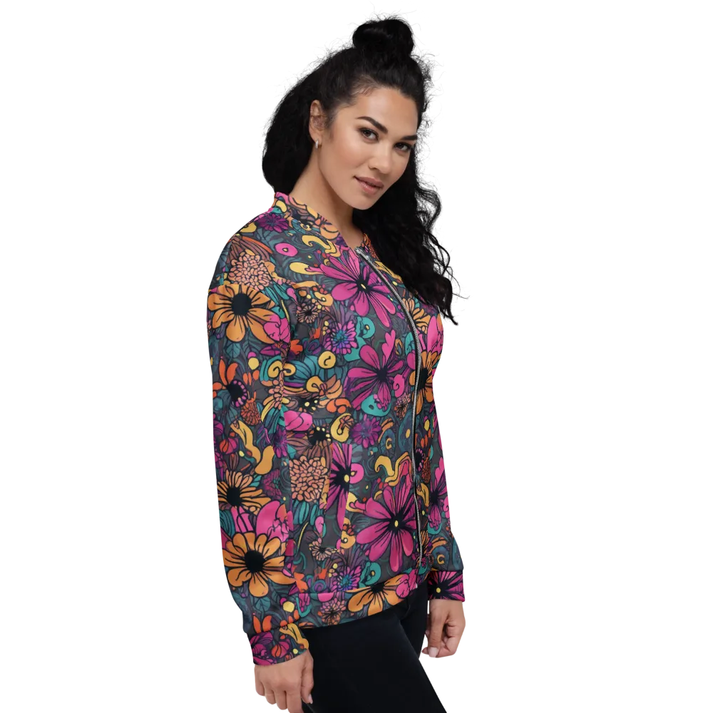 Chromatic Meadow on Bomber Jacket — Right