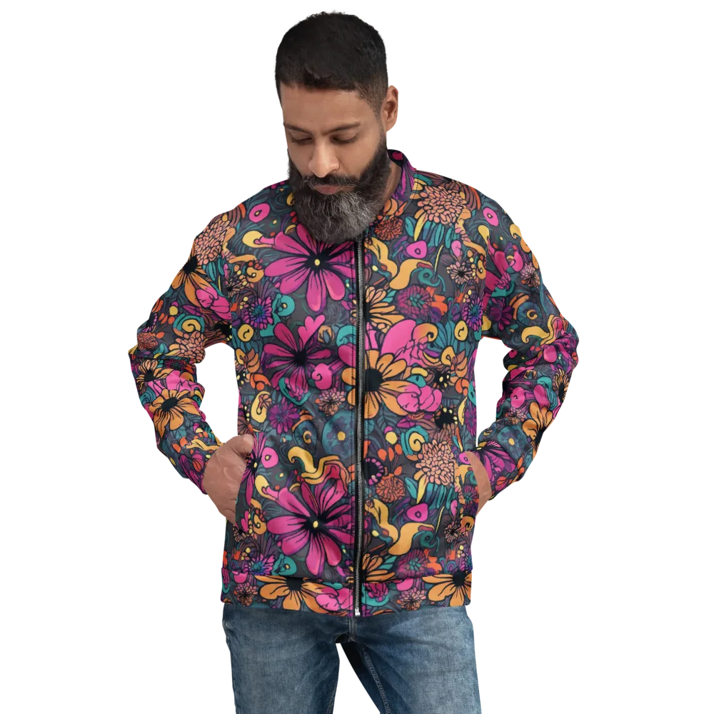 Chromatic Meadow on Bomber Jacket — Front