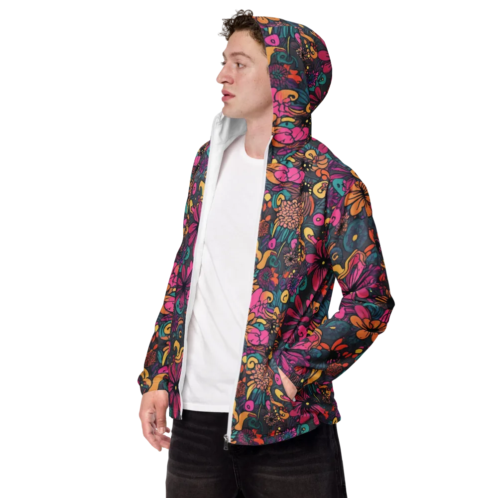 Chromatic Meadow on Men's Windbreaker — Left Front