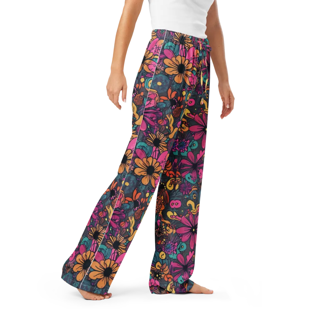 Chromatic Meadow on Women's Pajama Pants — Right Front