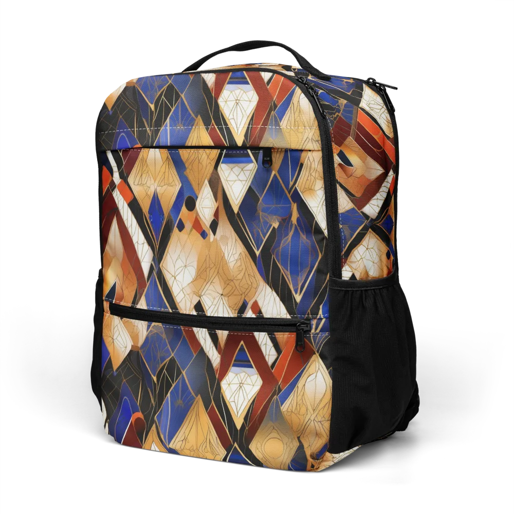 Royal Geometry on Utility Backpack — Left Front