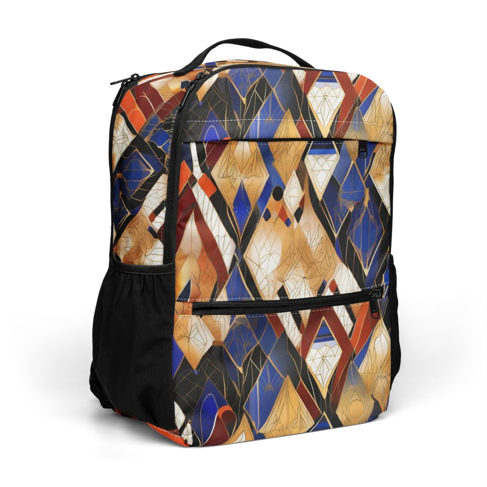Royal Geometry on Utility Backpack — Right Front