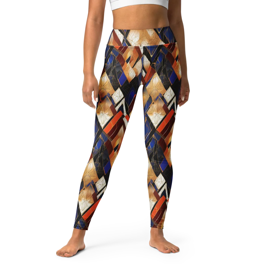 Royal Geometry on Yoga Leggings — Front