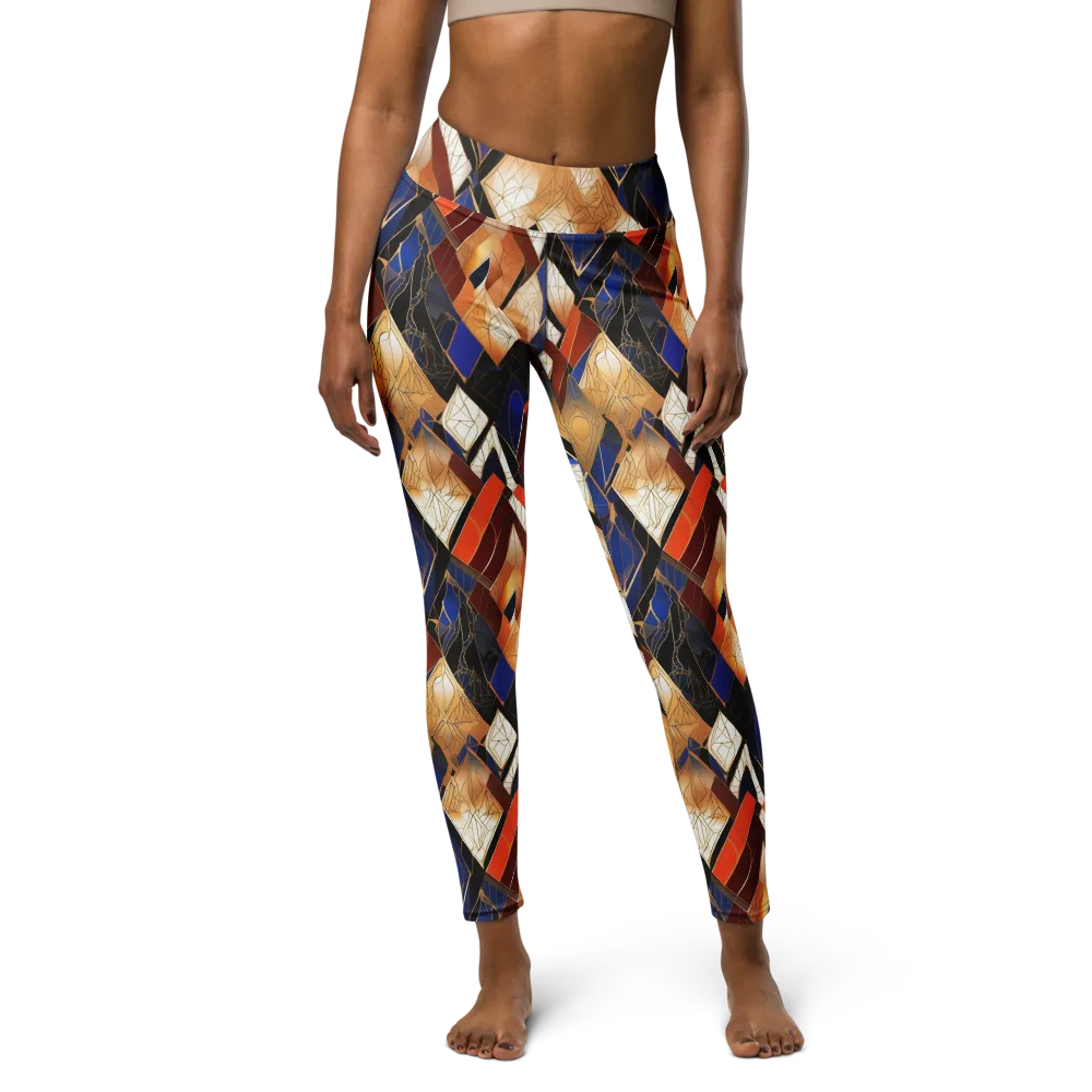 Royal Geometry on Yoga Leggings — Front