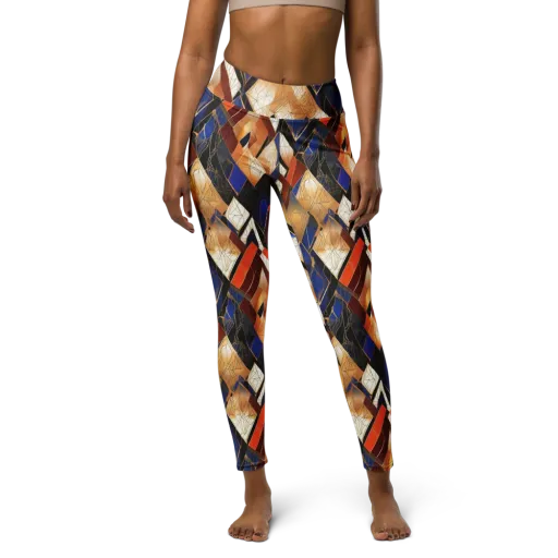 Royal Geometry on a Yoga Leggings