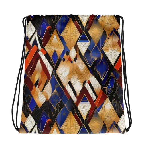 Royal Geometry on a Drawstring Bag