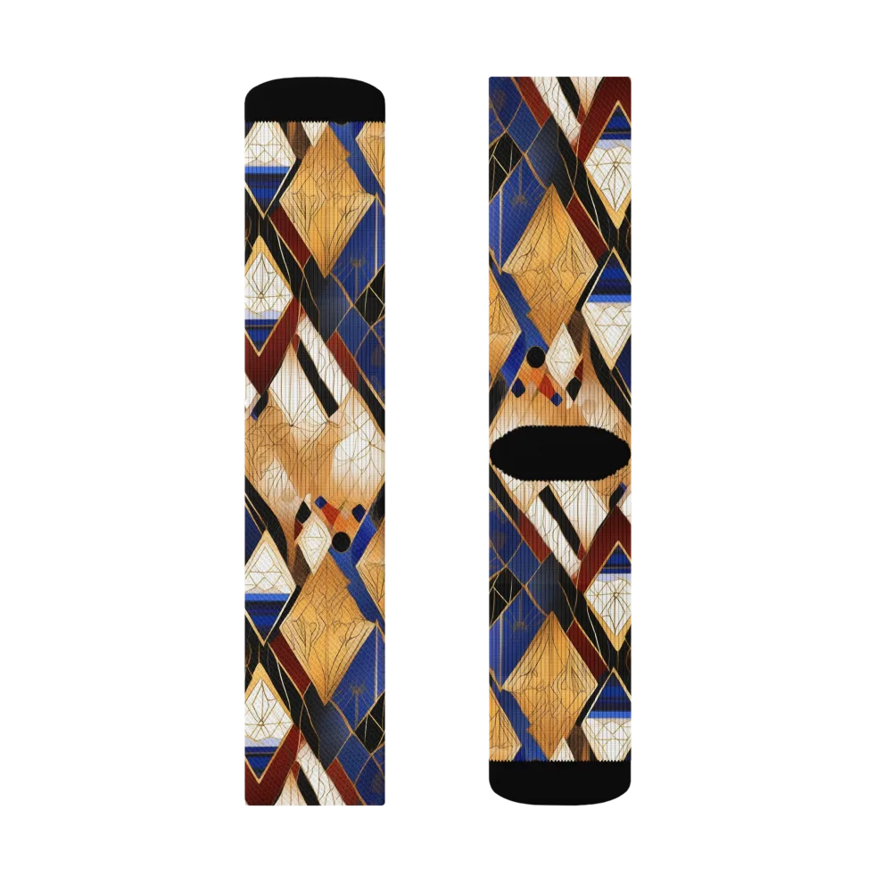 Royal Geometry on Socks — Left Sock