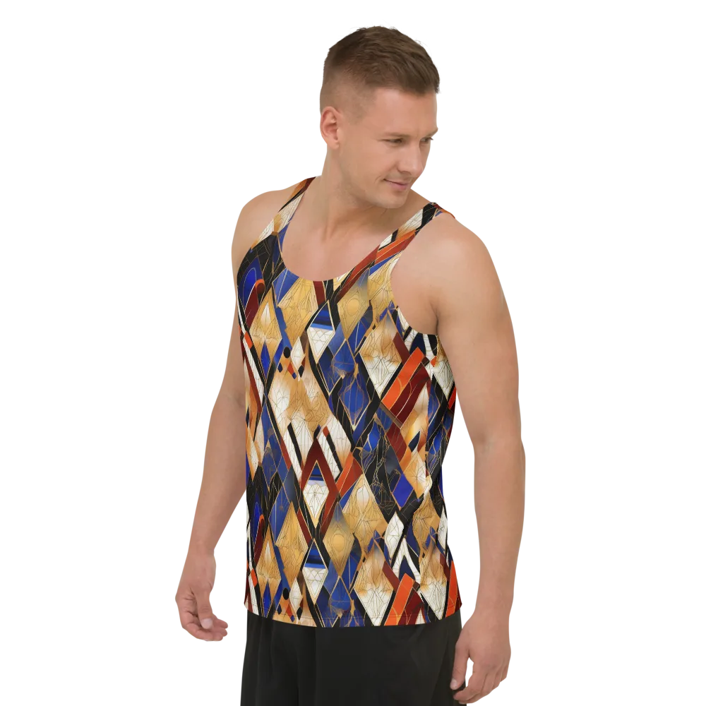 Royal Geometry on Men's Tank Top — Left Front