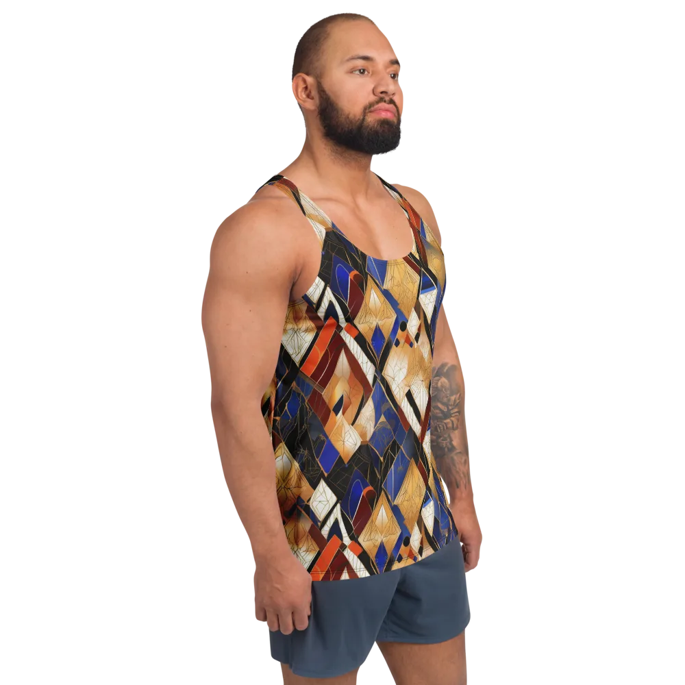 Royal Geometry on Men's Tank Top — Right Front