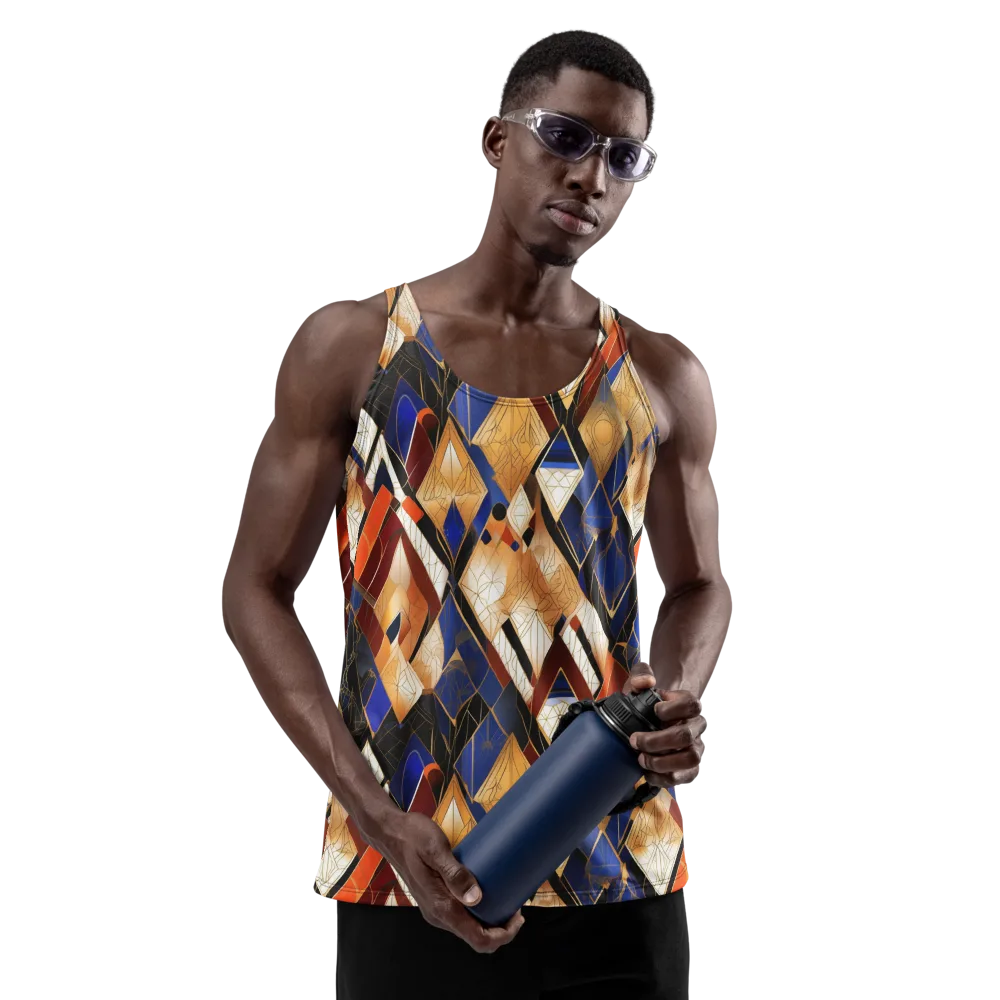 Royal Geometry on Men's Tank Top — Front