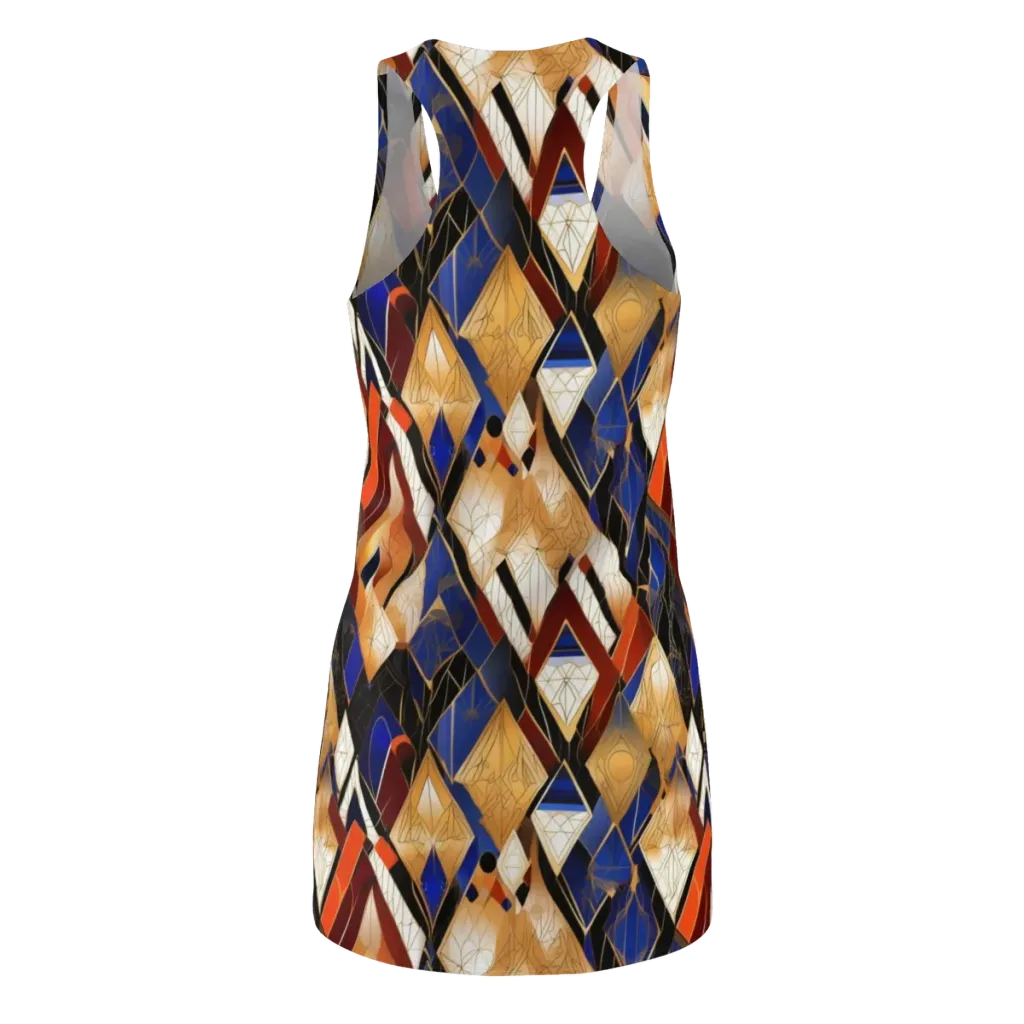 Royal Geometry on Racerback Dress — Back