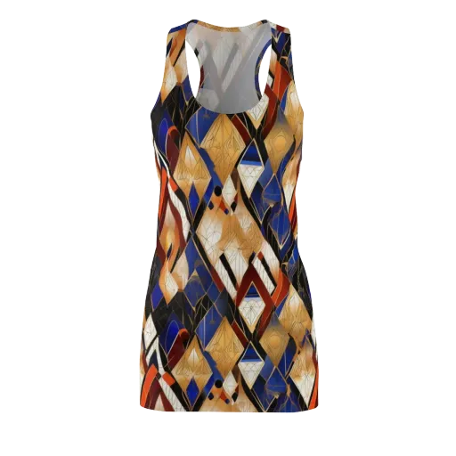 Royal Geometry on a Racerback Dress