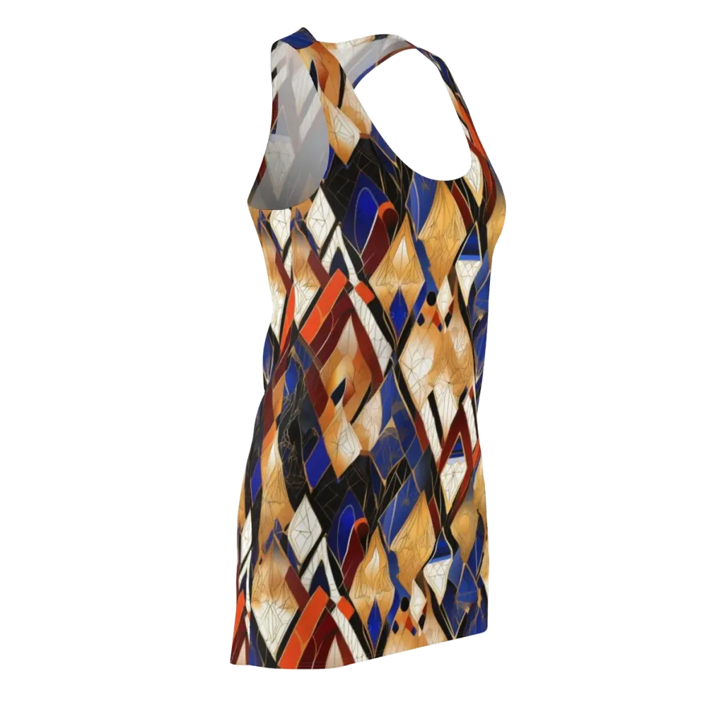Royal Geometry on Racerback Dress — Front Side