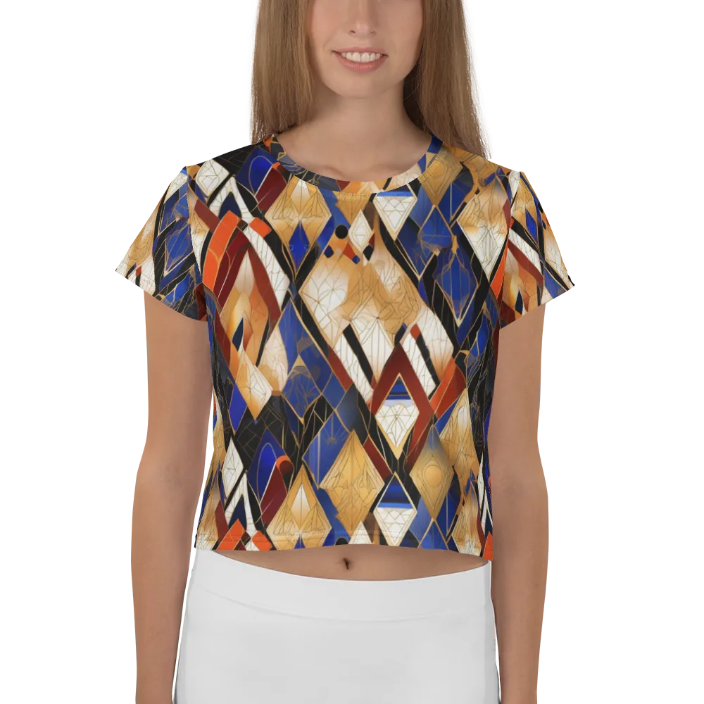 Royal Geometry on Crop Tee — Front