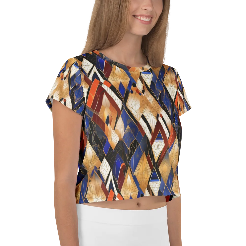 Royal Geometry on Crop Tee — Right