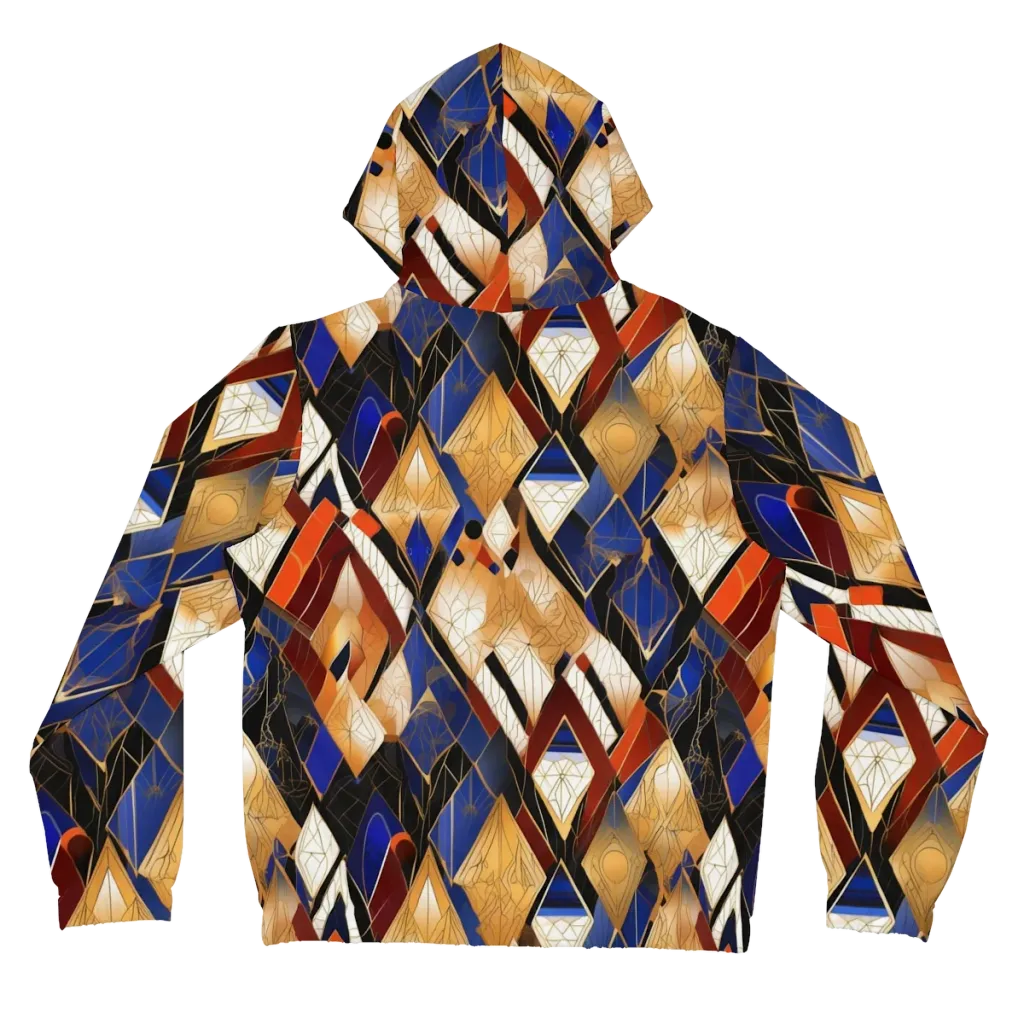 Royal Geometry on Women's Full-Zip Hoodie — Back