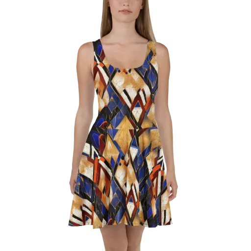 Royal Geometry on a Skater Dress