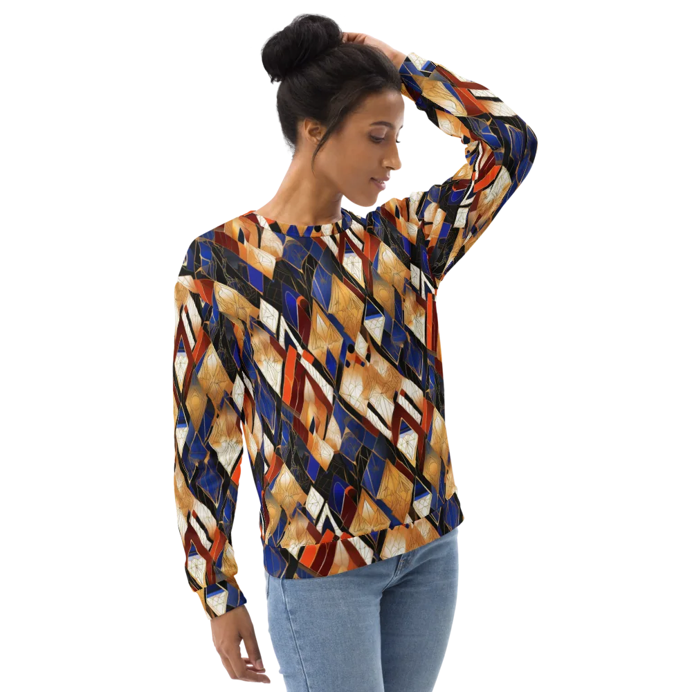 Royal Geometry on Sweatshirt — Right Front